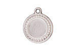 TierraCast Antique Silver (plated) Beaded Round Frame Drop 20x23mm