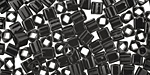 TOHO Opaque Jet Cube 4mm Seed Bead