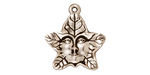 TierraCast Antique Silver (plated) 2-Sided Tree Spirit Charm 19x20mm