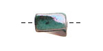 Xaz Raku Green Twisted Brick 15-18x9-10mm