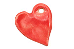 Gaea Ceramic Red Hot True Love Pendant 25x29mm