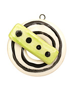 Jangles Ceramic Zebra/Wow Toggle Clasp 38-40x42-43mm, 35mm bar