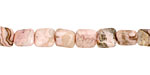 Rhodochrosite (soft pink) Puff Square 8mm