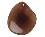 Tagua Nut Dark Brown Potato Chip 30-37x37-47mm