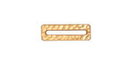 TierraCast Gold (plated) Hammered Rectangle Link 18x6mm
