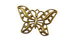 Stampt Antique Gold (plated) Filigree Butterfly 30x22mm