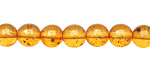 Czech Glass Coated Sunshine Dust Round 8mm