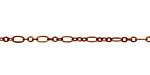 Antique Copper (plated) Flat Oval & Ring Chain