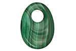 Malachite Flat Oval Pendant 22x30mm