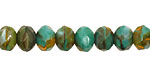 Czech Glass Amazon Rain Fire Polished Rondelle 6x9mm
