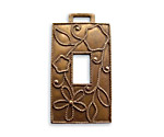 Vintaj Natural Brass Rustic Daisy Window 19x36mm