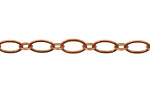 Antique Copper (plated) Horse Eye & Ring Chain