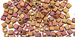 TOHO Higher Metallic Frosted Copper Twilight Cube 4mm Seed Bead