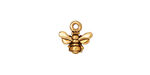 TierraCast Antique Gold (plated) Small Honeybee Charm 11mm