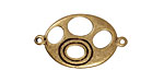 Antique Brass (plated) Oval Link w/ Oval Cutouts 31x18mm