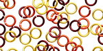 Sonoran Sun Mix Enameled Copper Round Jump Ring 6mm, 18 gauge
