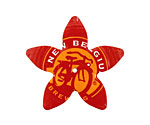 Trinket Foundry Orange & Red (Bicycle) Large 5 Petal Bottle Cap Flower 34mm