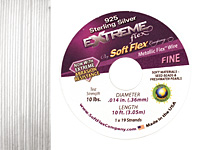 Soft Flex Extreme Sterling Silver .014" (Fine) 19 Strand Wire 10ft.