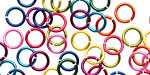 Rainbow Mix Enameled Copper Round Jump Ring 7mm, 18 gauge