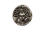 Green Girl Pewter Medusa Coin 24x26mm