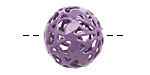 Painting with Fire Torch Fired Enamel Iris Purple Arabesque Round 20mm