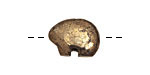 Golden Pyrite (silver tone) Zuni Bear 13x18mm