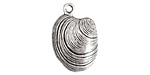 Nunn Design Antique Silver (plated) Clam Charm 15x22mm