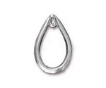 TierraCast Rhodium (plated) Teardrop Charm 18x28mm