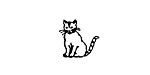 Cat Mini Rubber Stamp 14mm