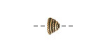 Nunn Design Antique Gold (plated) Coral Bead Cap 6x11mm
