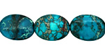 Teal Impression Jasper Flat Oval 20x15mm