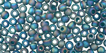 TOHO Transparent Rainbow Frosted Teal Round 6/0 Seed Bead