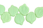 Czech Glass Apple (matte) Curved Leaf 12x14mm