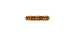 TierraCast Antique Gold (plated) Beaded 3-Hole Bar 11x3mm