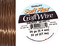 Soft Flex Smokey Quartz Craft Wire 26 gauge, 30 yards