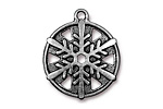 TierraCast Antique Silver (plated) Snowflake Drop 24x28mm