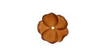 Matte Smoky Topaz Lucite Buttercup Flower 4x14mm