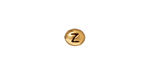 TierraCast Antique Gold (plated) Alphabet Bead "Z" 7x6mm