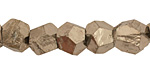 Golden Pyrite (silver tone) Faceted Nugget 8-10x10-14mm