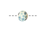 Gaea Ceramic Teal Geode Round 11-12x13-14mm