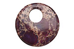 Purple Impression Jasper Coin Pendant 30mm