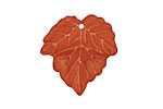 Lucite Terra Cotta Small Ivy Leaf 24x25mm