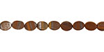 Tiger Iron Flat Oval 6x4mm