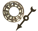 Earthenwood Studio Ceramic Time Wheel Toggle Clasp 27-28mm, 37mm bar