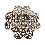 Vintaj Natural Brass Gerbera Petal Filigree 38mm