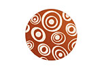 Lillypilly Bronze Groovy Circles Anodized Aluminum Disc 25mm, 24 gauge