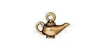 TierraCast Antique Gold (plated) Aladdin's Lamp Charm 17x13mm