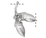 Ezel Findings Rhodium (plated) Acorn Branch Pendant 25x30mm