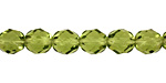 Czech Fire Polished Glass Olivine Round 8mm