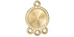 TierraCast Gold (plated) Twisted Round Frame 1-3 Link 24x16mm